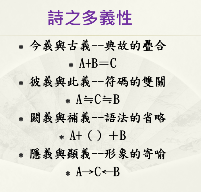 【講座】2026/05/23(六) 10:00-12:00 普義南教授「意在言外- 談古典詩的多義性」，歡迎本系研究生參加！圖片